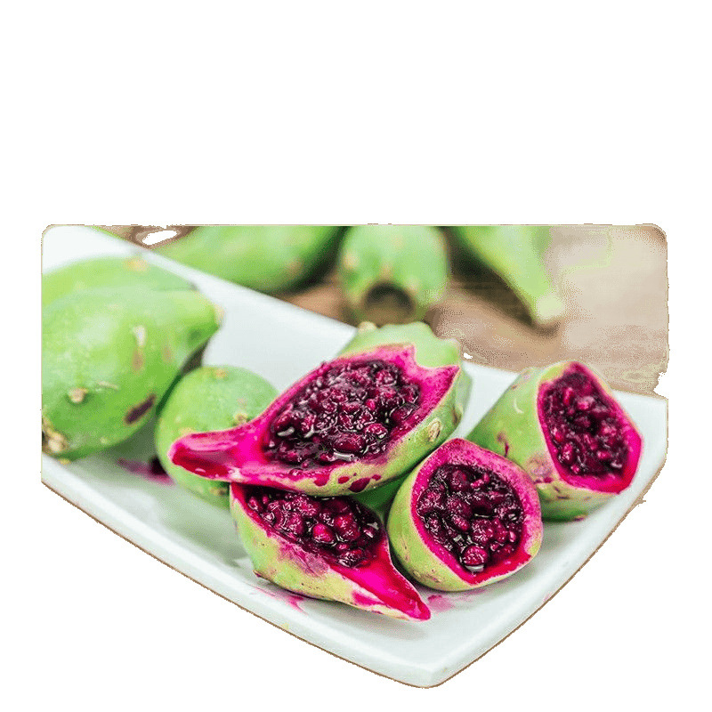 Fresh Red Heart Wild Cactus Fruit from Sanya, Hainan, Seasonal Tropical Exotic Fruit Drinks