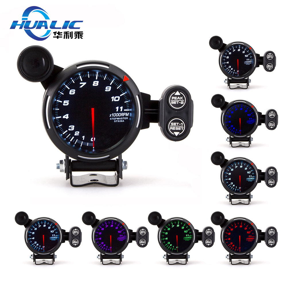 Прибор для модификации автомобиля 12V, тахометр 3.15 дюйма 80mm, красочный гоночный тахометр