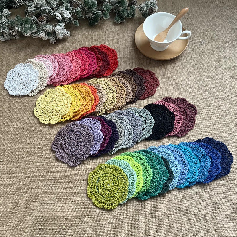 Handmade Crochet Plate Mat Coaster Amazon Source ebay Aiduo -1 Single Flower 5g American Pastoral Lace