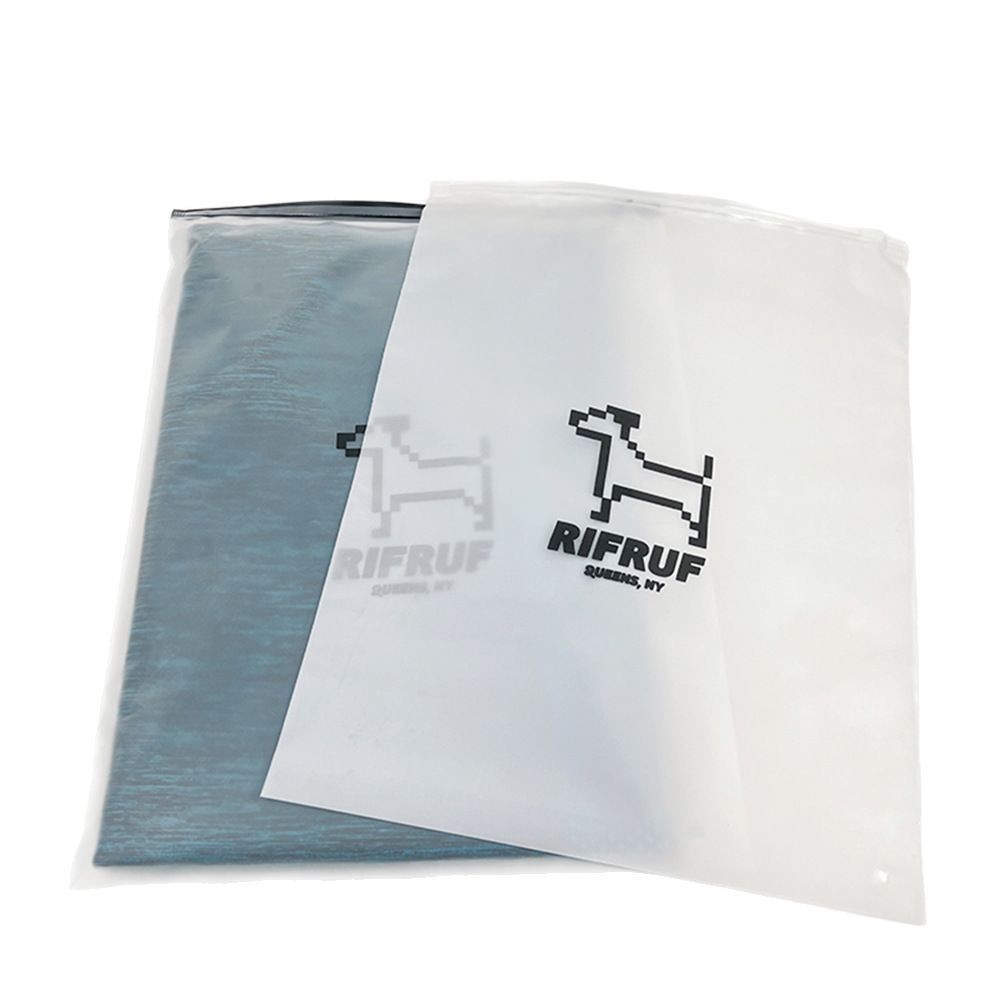 eva clothing zipper bag frosted cpe transparent underwear universal packaging bag storage self-sealing bag custom printed logo