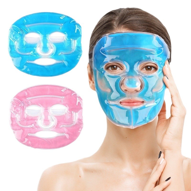 Hot Selling Pvc Soft Gel Liquid Ice Mask Facial Full Face Cooling Hot and Cold Mask Eye Mask