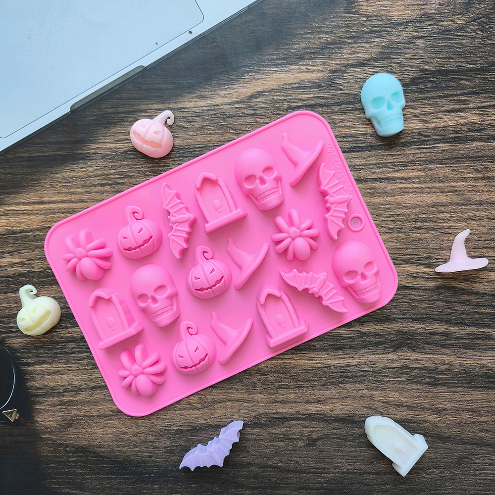 18 Even Halloween Pumpkin Hat 662 Chocolate Silicone Mold DIY Candy Cookie Cake Baking Mold