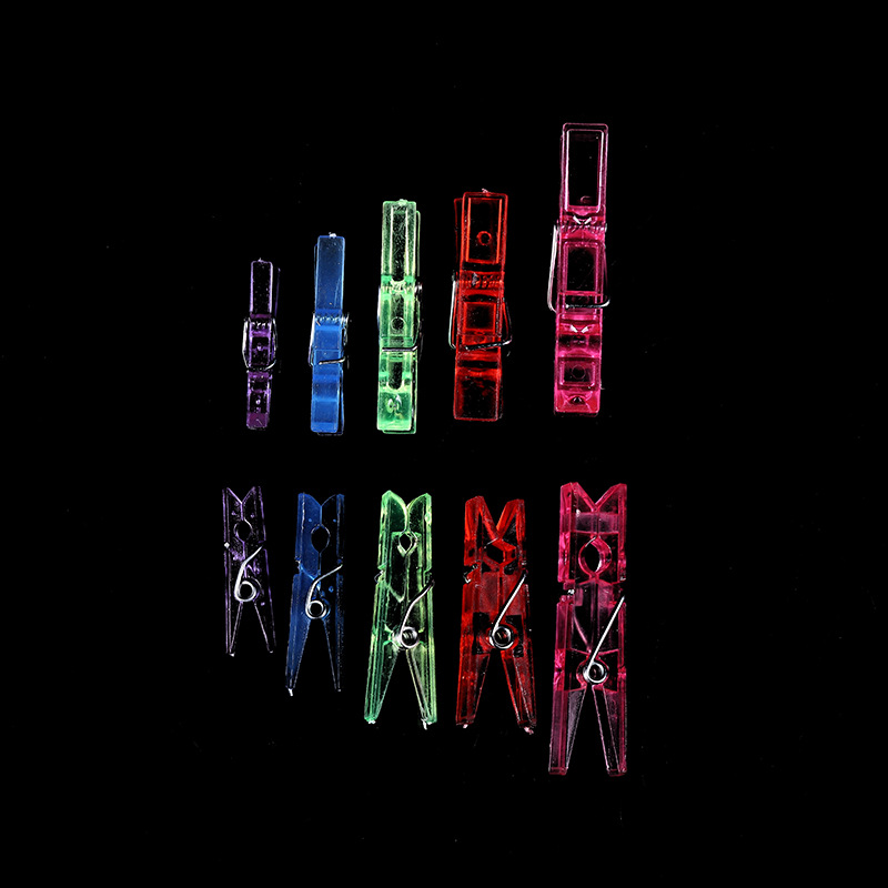 Plastic small clip photo clip color mini photo clip transparent acrylic clip Christmas decorative light string clip