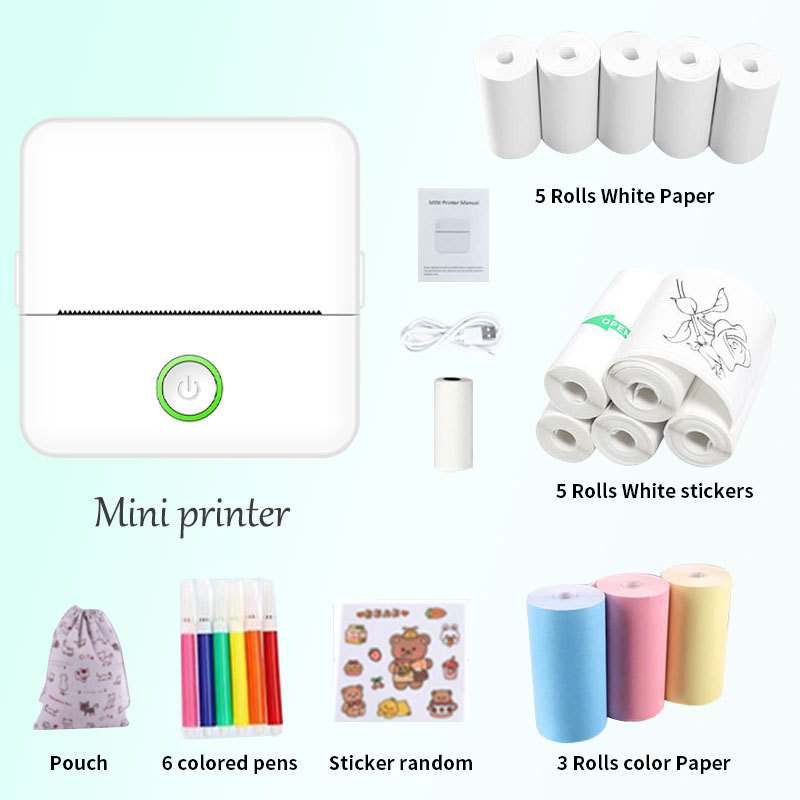 Новый маленький портативный беспроводной термопринтер для студентов