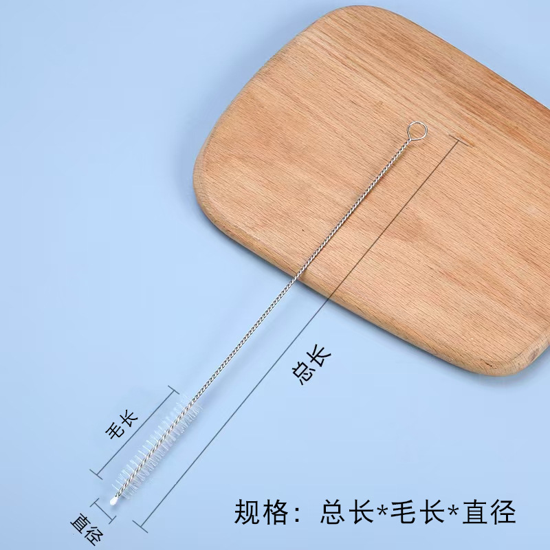 304 Stainless Steel Straw Brush Pipe Brush Nylon Spiral Test Tube Brush Soft Bristle Gap Brush Guide Brush Manufacturer