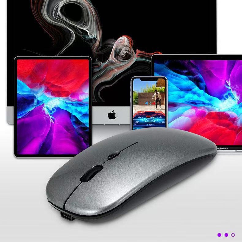 Factory in stock cross-border Bluetooth luminous mouse charging mute ultra-thin office tablet business dual-mode wireless mouse