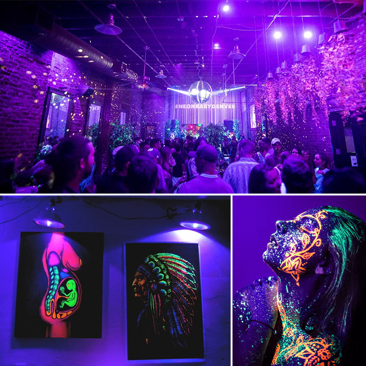 Cross-border UV violet light bulb fluorescent black light bulb 15W wide pressure 85-265V haunted house Halloween party decoration