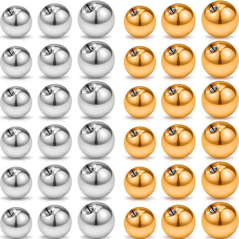 Stainless steel thread ball puncture accessories DIY accessories eyebrow nail nose nail lip nail tooth ball round cake accessories