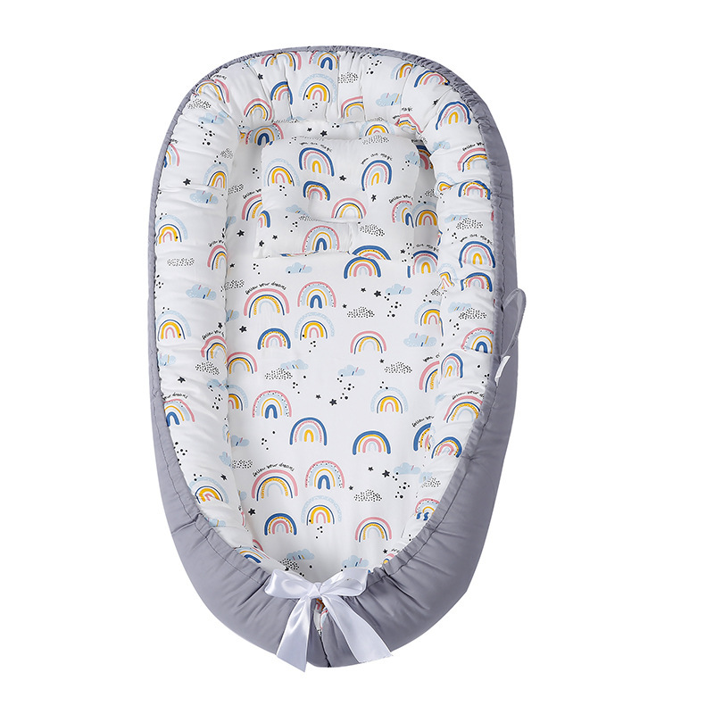 Baby Crib Is Removable and Washable, Portable and Movable, Bed-In-Bed, Bionic Baby Nest Crib