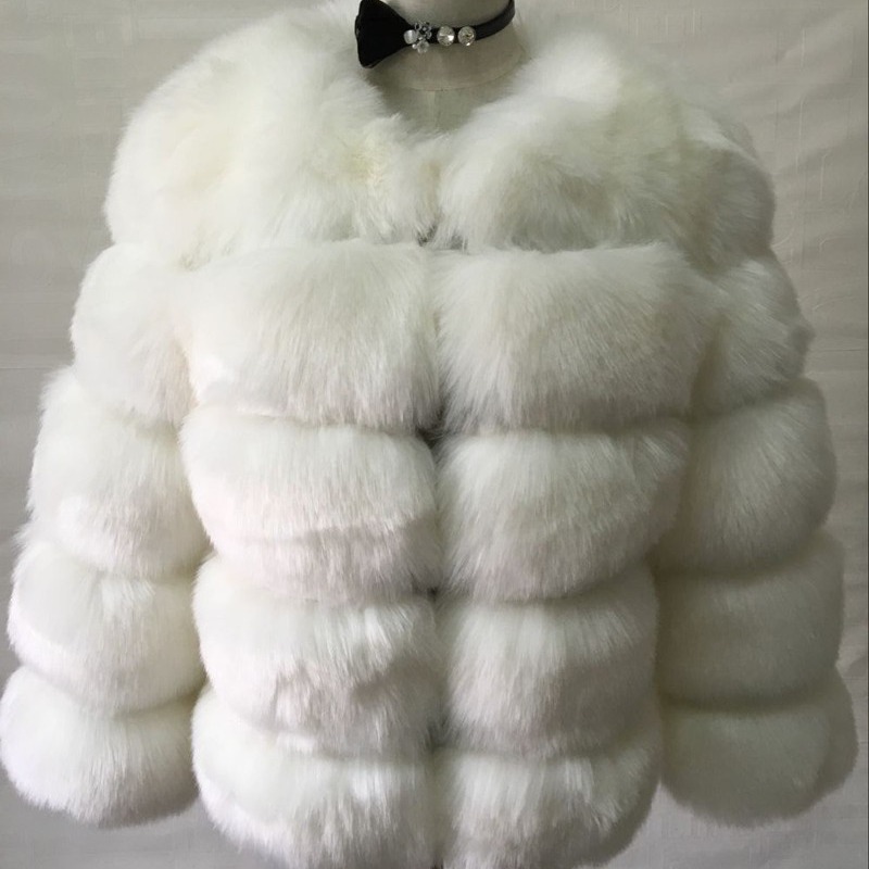 Faux Fox Fur Imitation Fur Coat Women's Short Long-Sleeved Fur Mink Fur Artificial Fur Hot Sale in Europe and America
