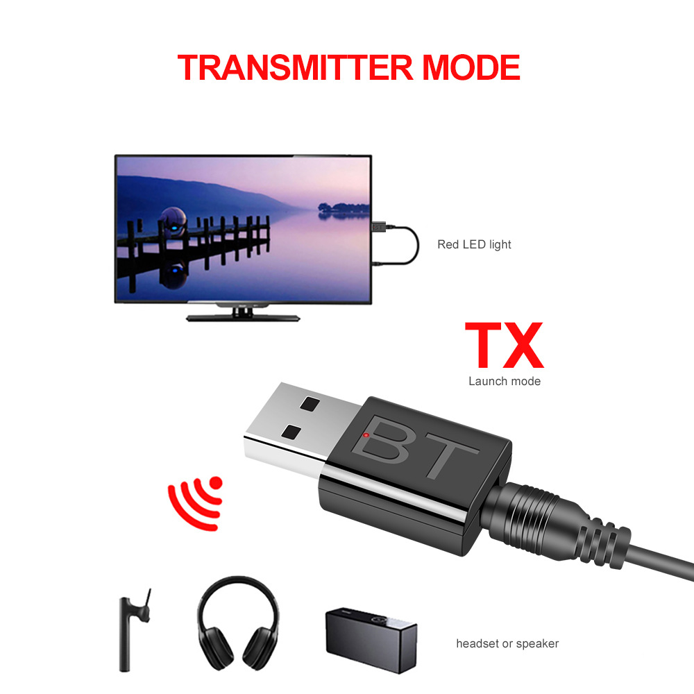 2 in 1 USB Bluetooth transmitter receiver wireless Bluetooth sound card audio USB Bluetooth receiver transmitter
