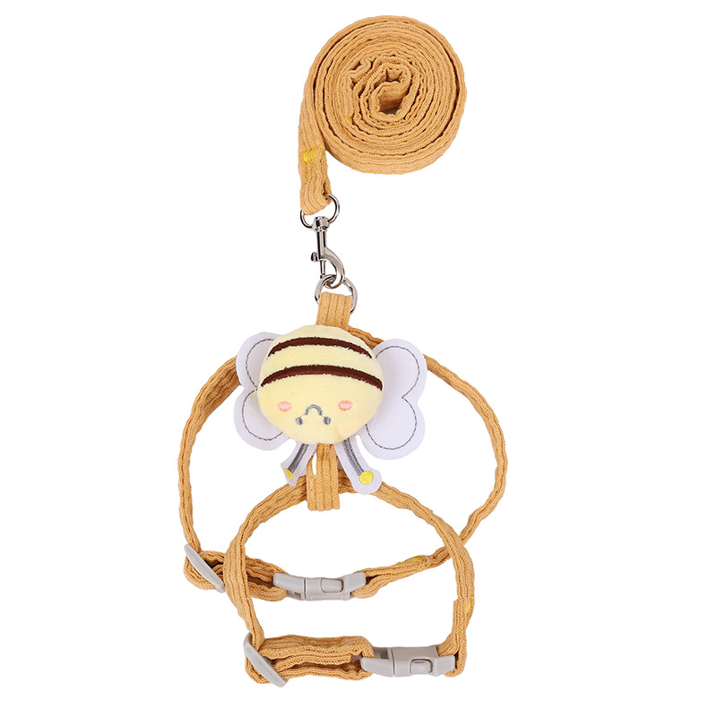 Small Bee Cat Traction Rope Anti-break-free Special Tied Cat Rope I-shaped Internet Popular Adjustable Chest and Back Cat Rope