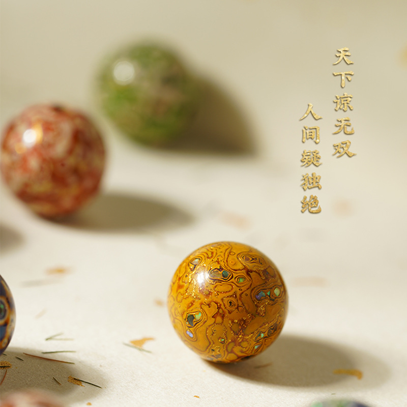 Large Lacquer Beads Single Bead 10mm Size Loose Beads Buddhist Beads DIY Accessories Gift Bracelet Natural Plant Lacquer Handmade