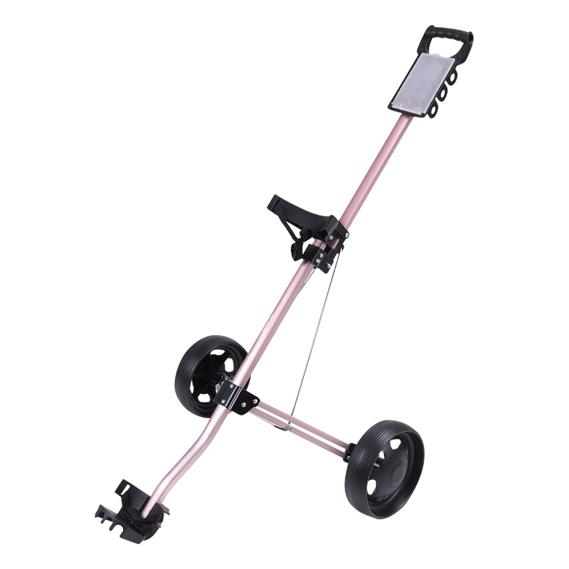 Manufacturer in stock golf trolley two-wheel cart aluminum alloy material foldable golf cart golf supplies