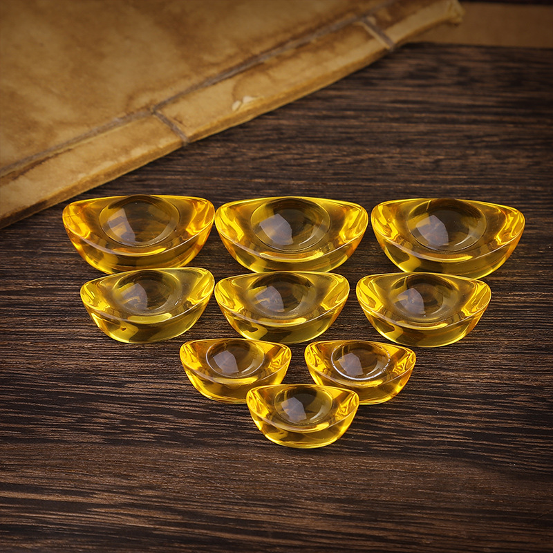 Citrine Inlet Gold Inlet Ornaments Home Interior Creative Decoration Office Living Room Exquisite Small Decorations