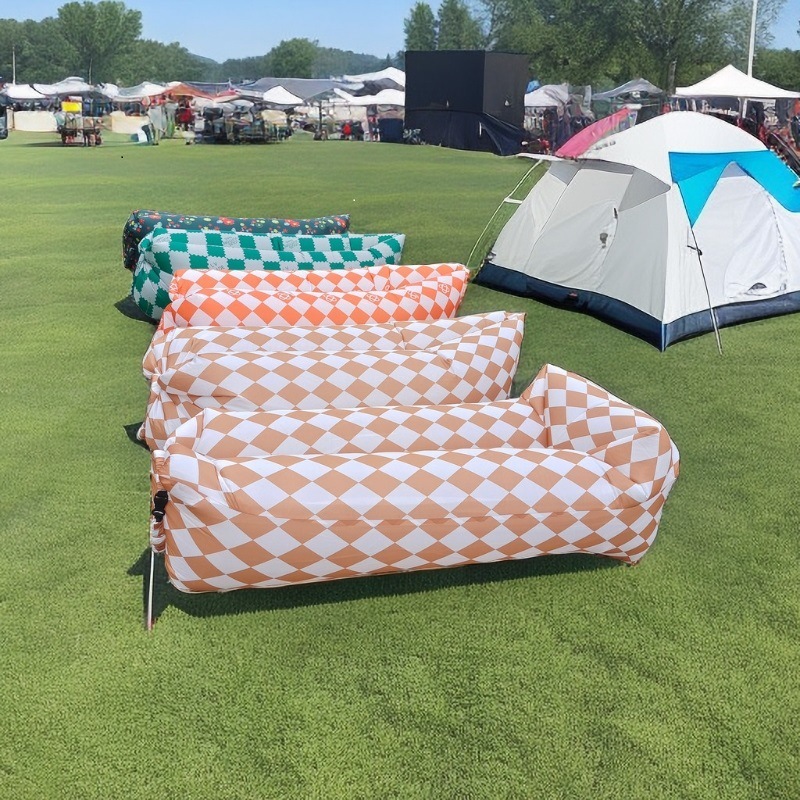 Портативный надувной диван для отдыха на открытом воздухе, для одного человека, для музыкальных фестивалей, кемпинга, пикников, спальный мешок с подкладкой