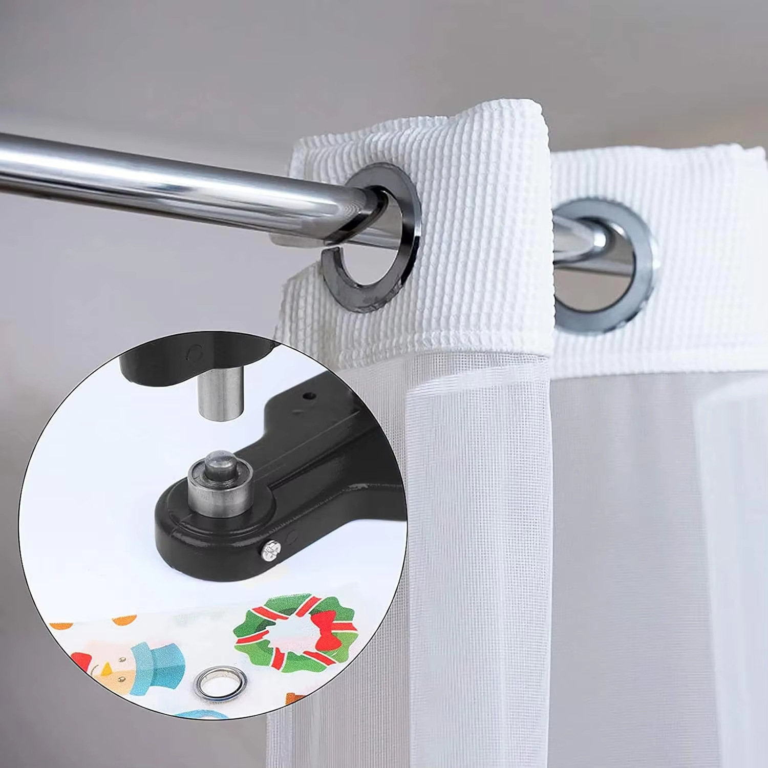 Cross-Border Gold and Silver Eyelet Press Machine Set Leather Rivet Machine Eyelet Hand Press Machine Hot Selling Cross-Border