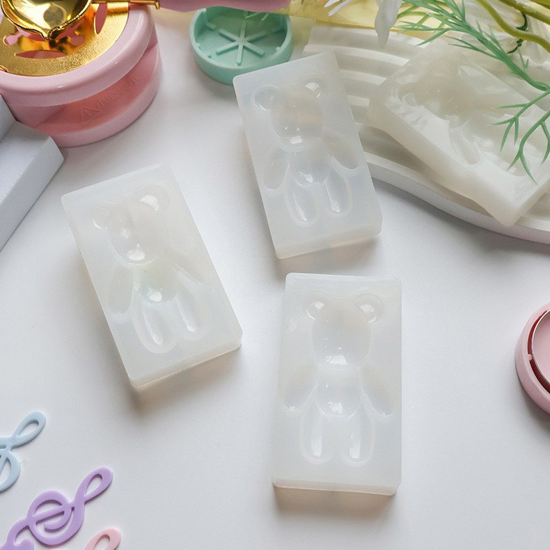 Hand-kneading Le DIY Silicone Mold Cartoon Bear Cat Claw Drop Glue Abrasive Tool Cross-border Lacquer Jelly Wax Mold