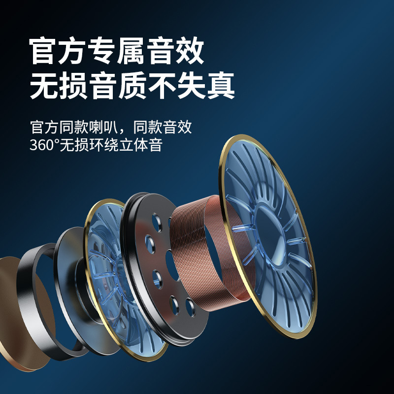 3.5mm for Apple Huawei Android In-line Wired Headset type-c Digital In-ear Crystal Box Headset