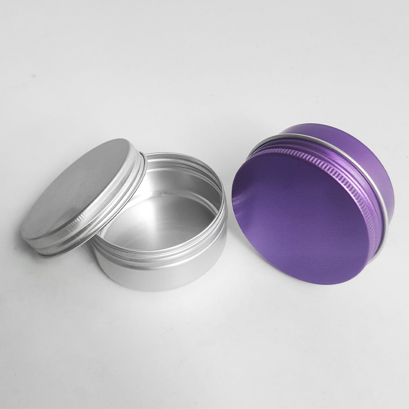 50g factory wholesale salt and pepper tank outdoor seasoning tank portable barbecue sealed aluminum tank round silver sub-packaging tank