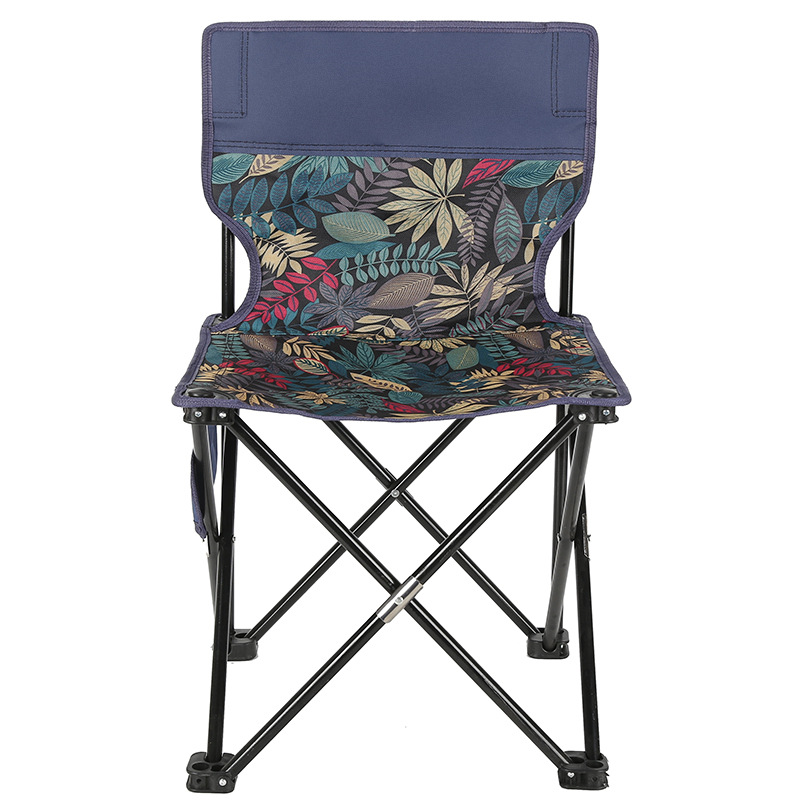 Outdoor Camping Folding Fishing Chair Portable Spring Outing Storage Fishing Chair Art Sketch Small Stool Printable logo