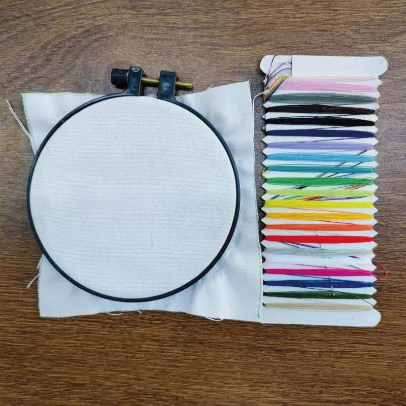 Little Red Book Embroidered Photo Frame DIY Handmade Ornaments 4 Inch Cross Stitch Photo Frame Material Bag Birthday Gift for Male and Female Friends