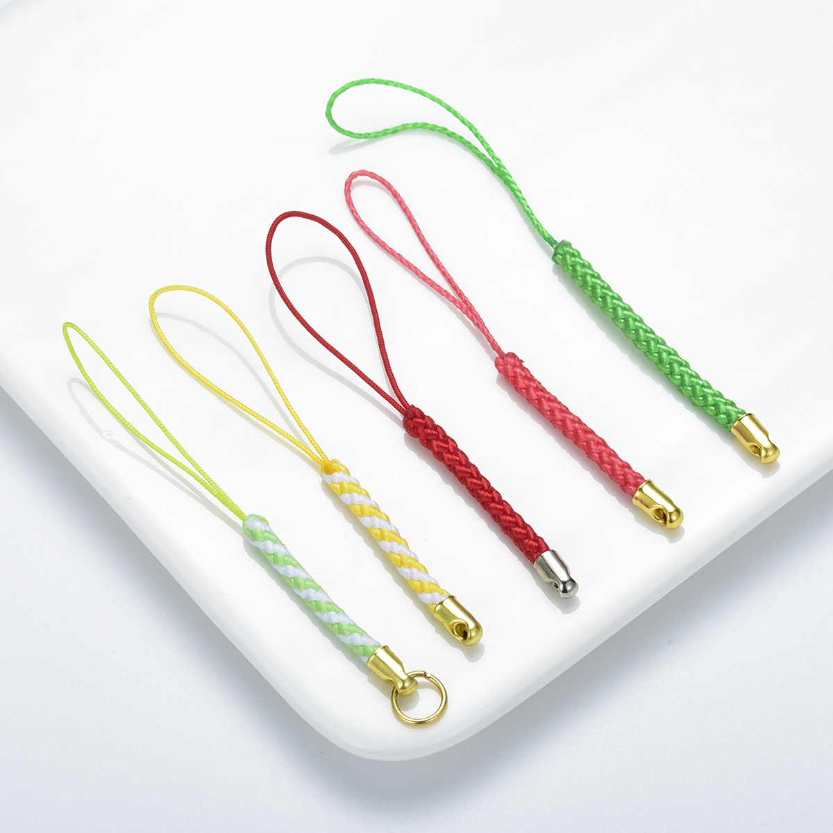 Supply Red Crown Head Braided Rope Nylon Braided Rope Artificial Silk Braided Rope Mobile Phone Rope