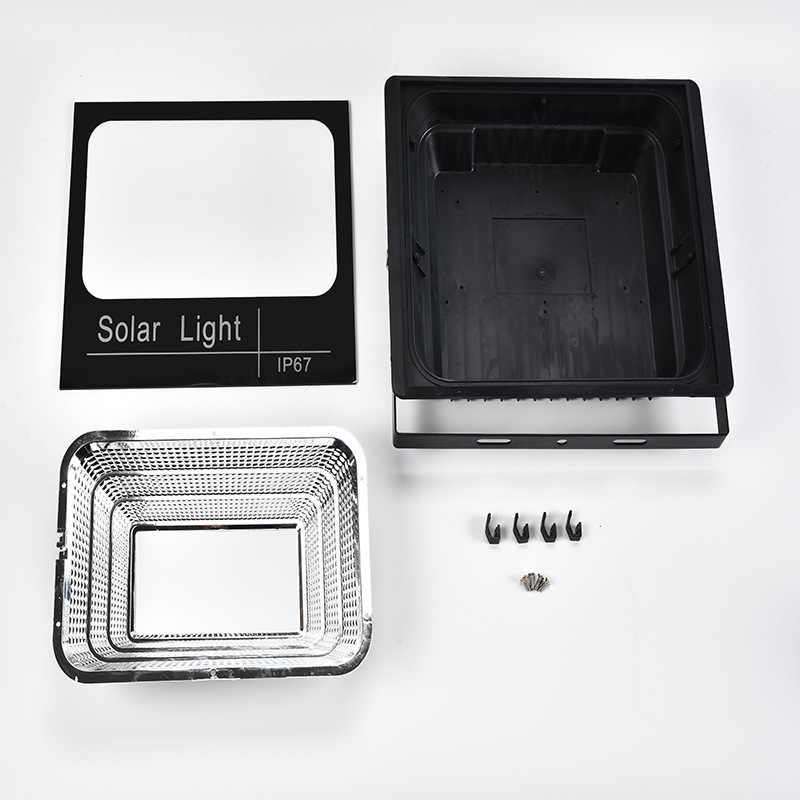 Factory custom enclosure glass processing LED cornucopia Aurora Borealis floodlight solar plastic enclosure kit