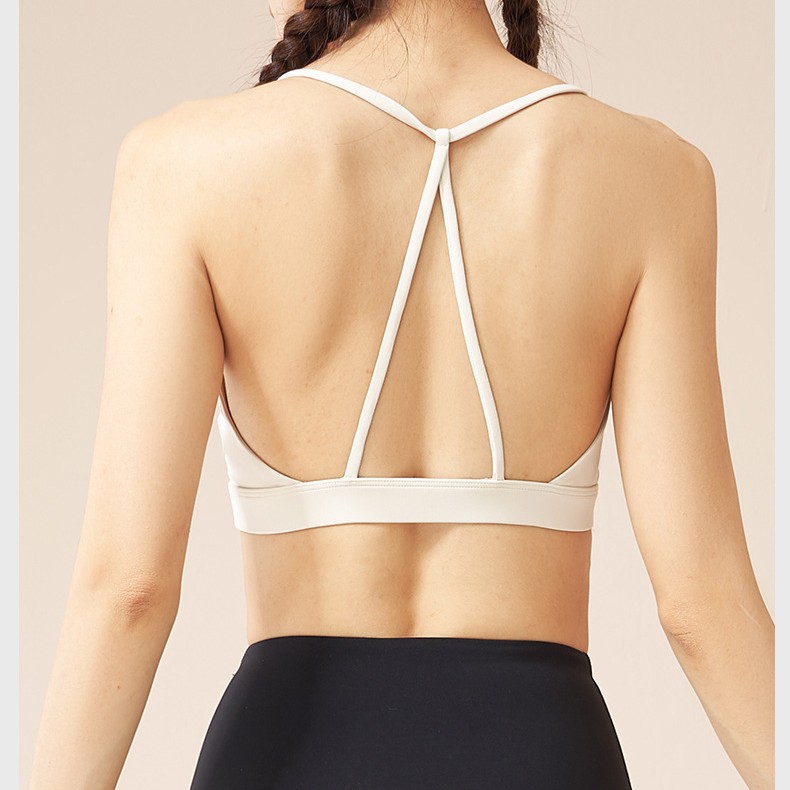 Seamless Halter Bra All-In-One Sports Fitness Yoga Beautiful Back Suspender Sports Bra