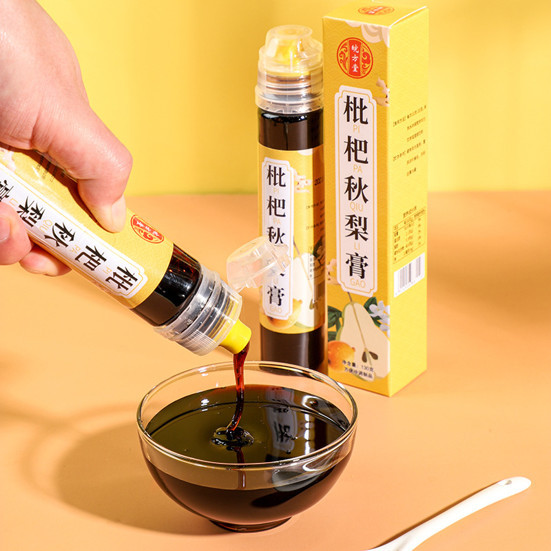 Loquat Autumn Pear Cream Wholesale Children's Gift Box Bottle One-Piece Packed Cream Square Canned Cream 130g Autumn Pear Cream