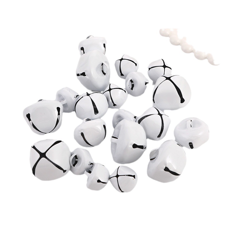 30mm factory direct perforated environmental protection metal cross bell vacuum plating color Christmas decoration wreath bell