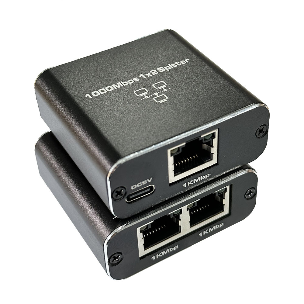 Gigabit network cable one-two simultaneous Internet access broadband network splitter network cable adapter connector connector port