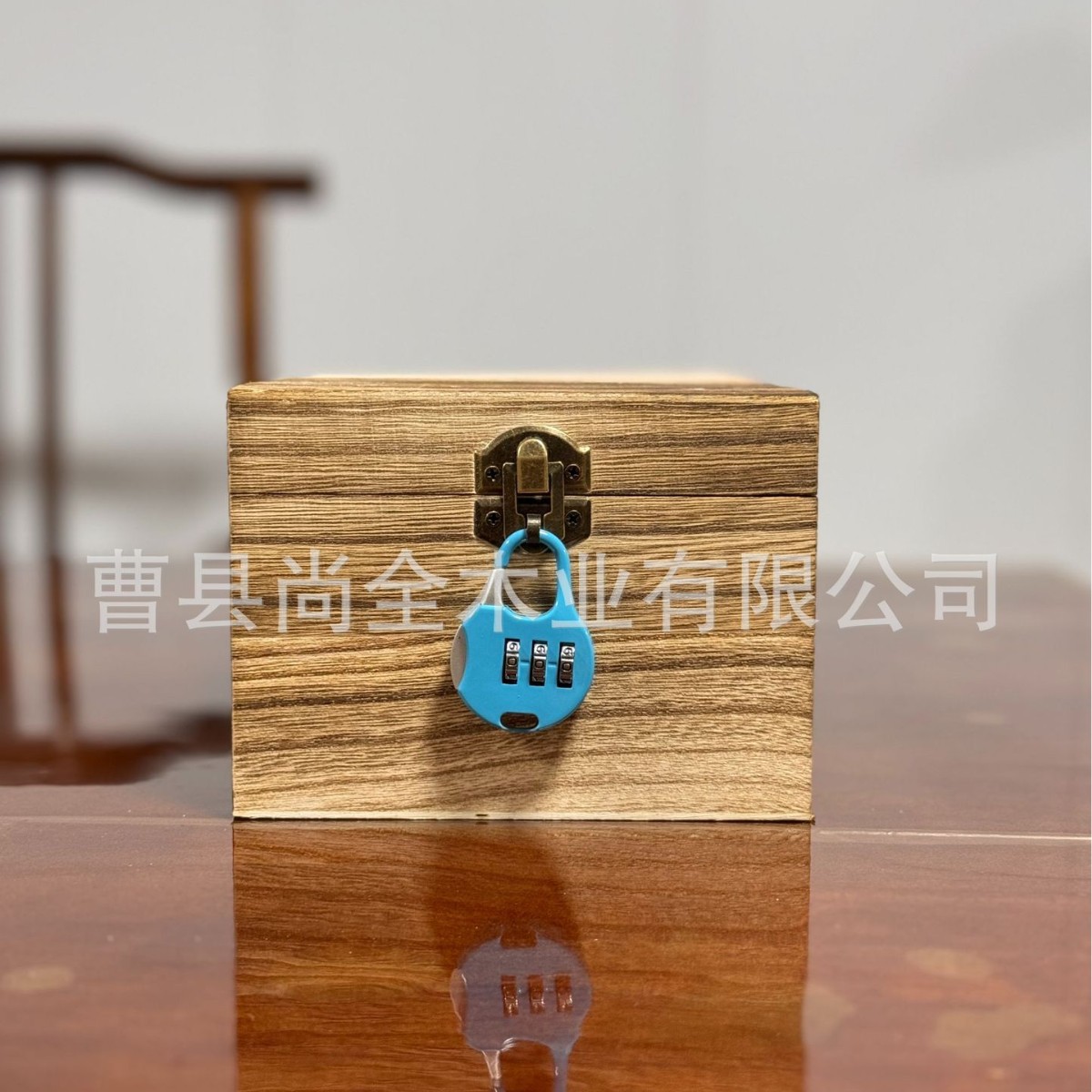 Modern Simple Solid Wood Password Box Household Wooden Square Blind Box with Lock Desktop Wooden Flip Storage Box