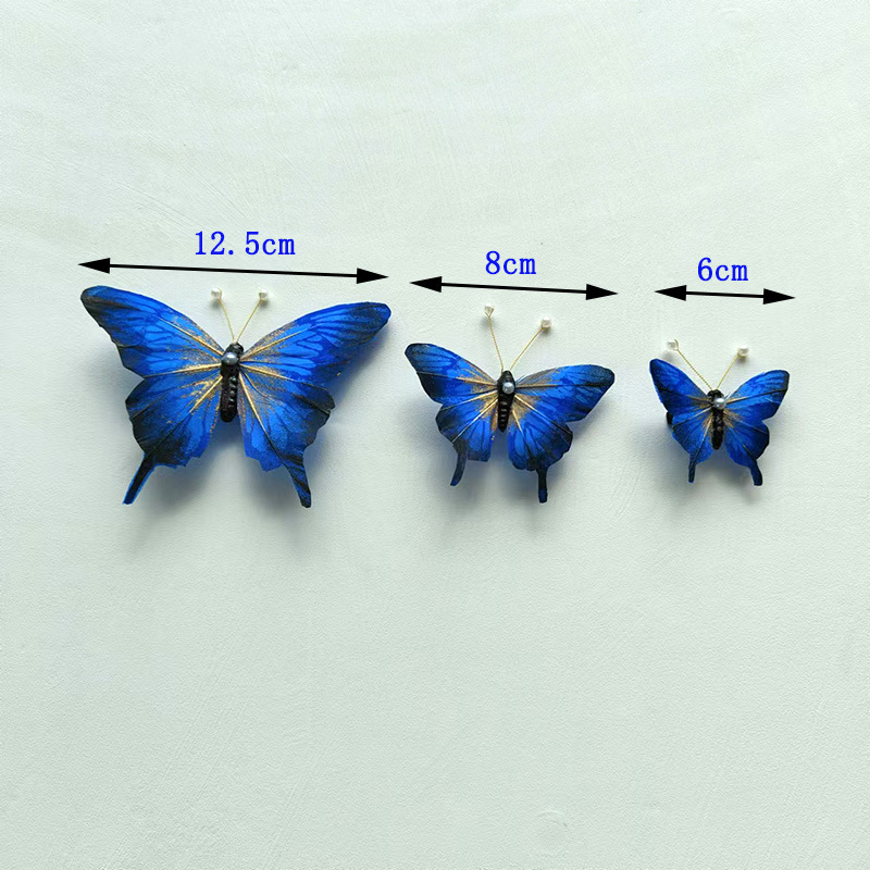 Paradise Swallowtail Feather Butterfly Artificial Butterfly Hairpin Hanfu Ancient Style Bride Cosplay Hair Accessories Photo Props