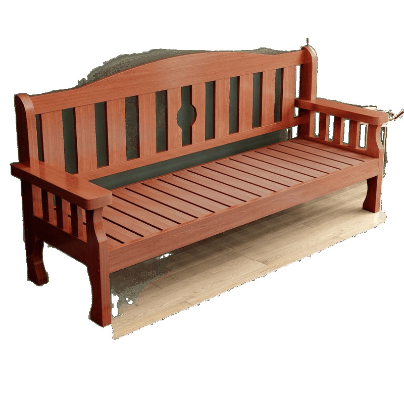 Solid Wood Sofa Solid Wood Combination New Chinese Style Old-fashioned Bench Small Apartment Wooden Living Room Rural Three-person Wooden Sofa Factory