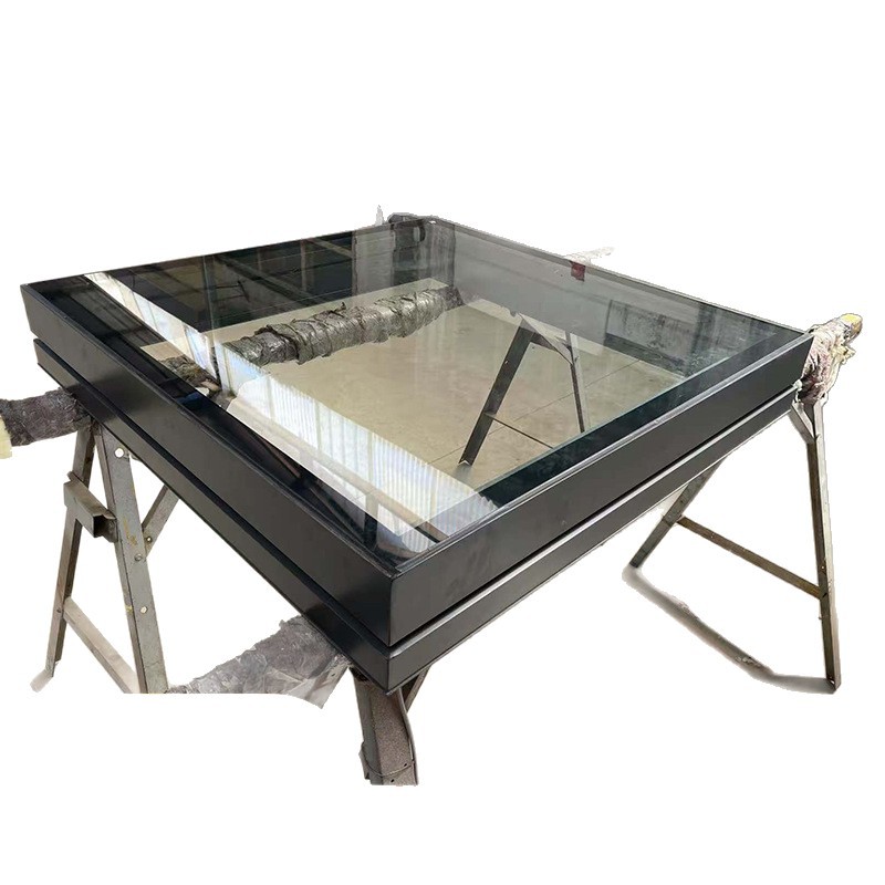 Aluminum Skylight Sunroom Skylight Beveled Thickened Skylight Sliding Breathable Attic Manual Window Basement Light Well