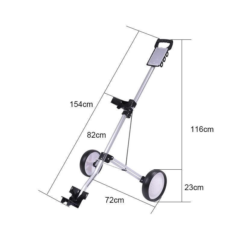 Manufacturer in stock golf trolley two-wheel cart aluminum alloy material foldable golf cart golf supplies