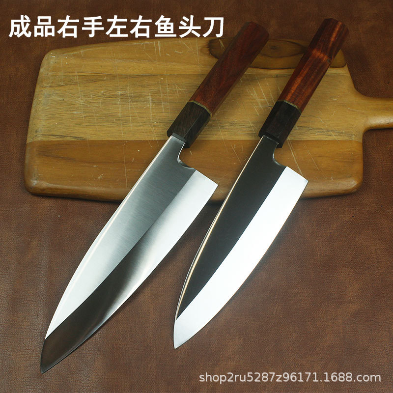 Fish head knife left hand special blade fish killing knife Japanese single blade 5 chromium molybdenum vanadium steel forged small kitchen knife bone cutting knife