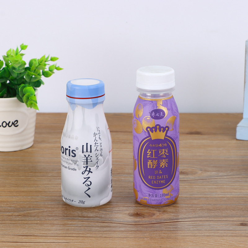 pet heat shrinkable film custom color printing beverage bottle label film pvc bottle label film dairy products bottle packaging film