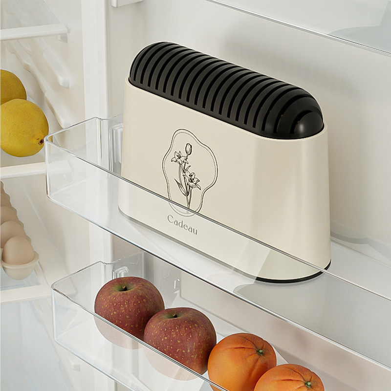 New Japanese-Style Cream-Colored Activated Carbon Refrigerator Deodorant Household Cabinet Antibacterial Disinfection Deodorization Box Wholesale in Stock