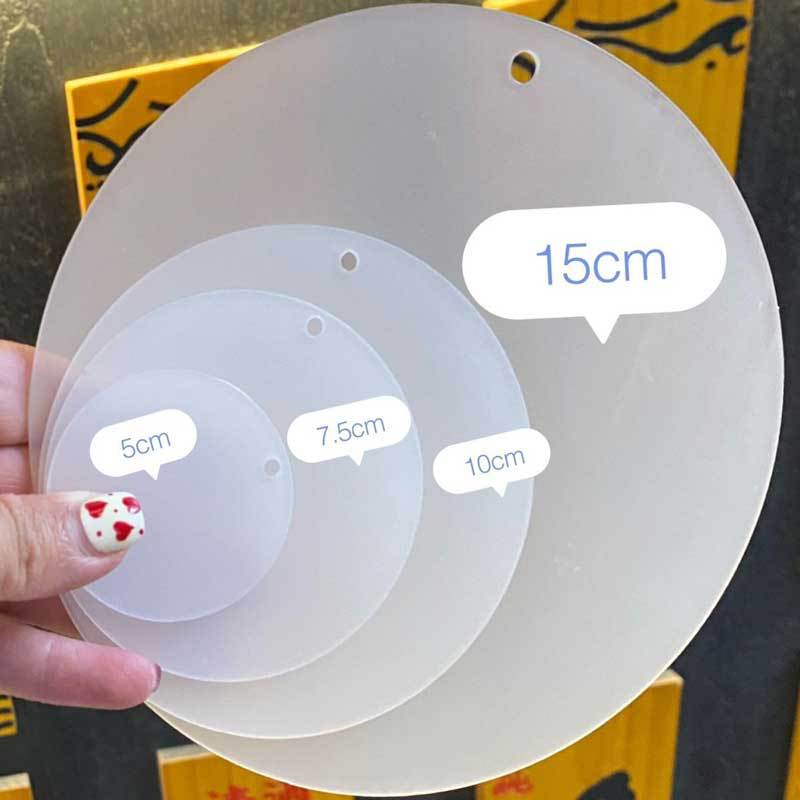 Super large goo card round transparent acrylic goo plate hand account sticker decorative painting homemade coaster ornaments big goo chuck