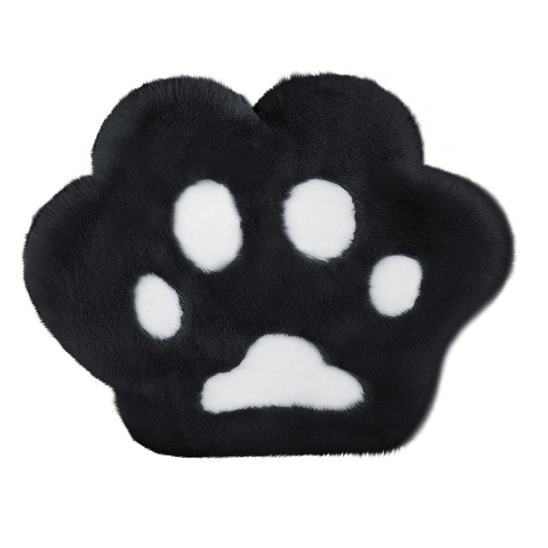 RF Winter Cat Claw Claw Plush Car Cushion High-end Warm Cute Cartoon Cushion Cross-border Interior Accessories Accessories