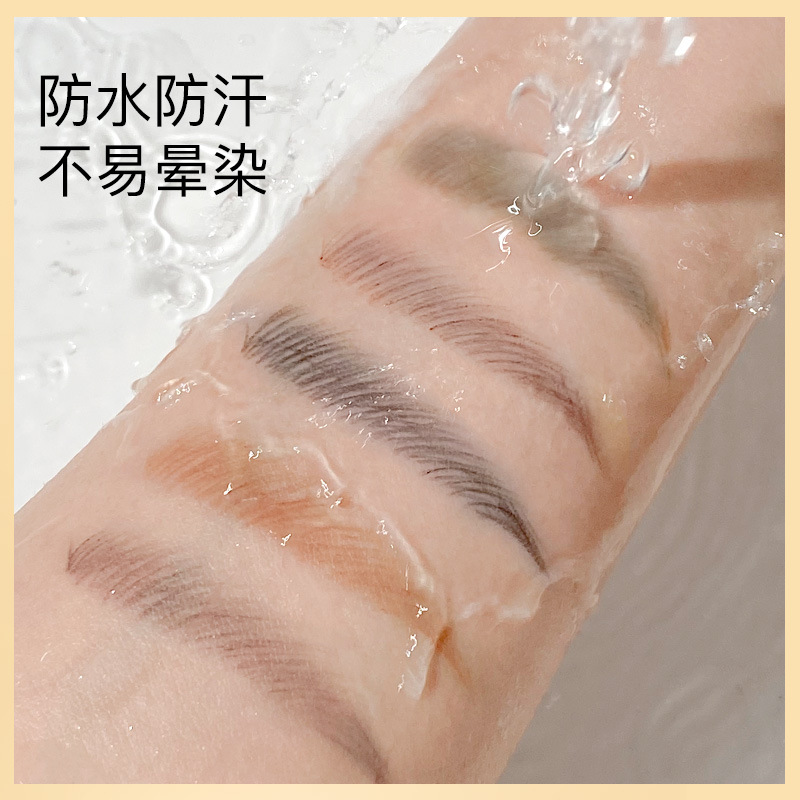 Small Gold Bar Double-Headed Eyebrow Pencil, Ultra-Fine Head, Extremely Fine, Waterproof and Sweat-Proof, Long-Lasting, Non-Fading, Non-Smudged, Natural Mist Eyebrow Pencil for Beginners
