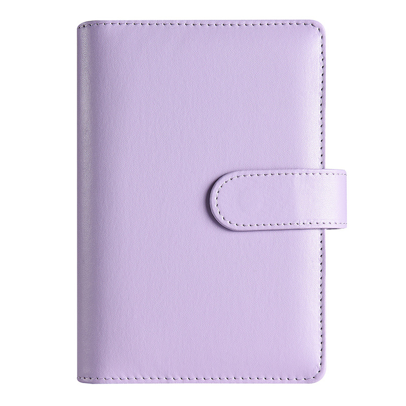 A6 Binder Cross-Border Creative Notebook Wholesale Zipper Bag Macaron Pu Leather Cash Budget Notebook