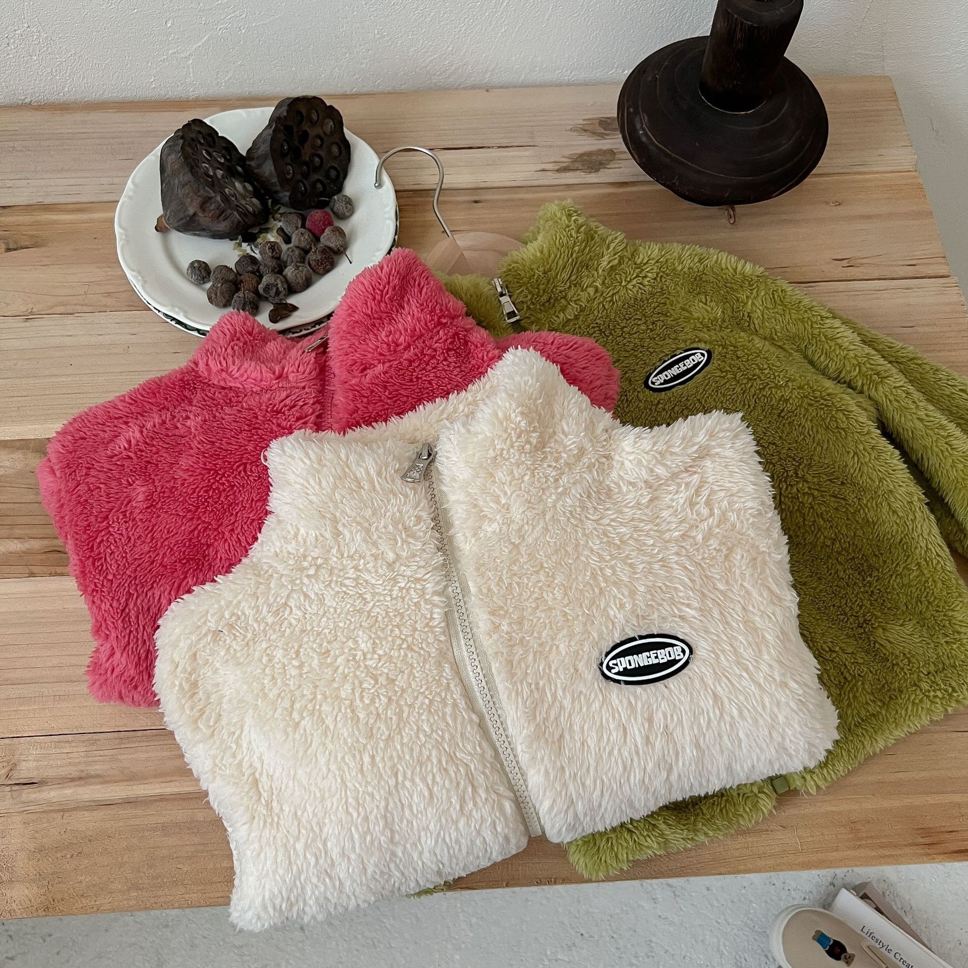 Children's Autumn and Winter Flannel Jackets for Boys and Girls, Warm Coral Fleece Jackets, Baby Tops, Children's Clothing, Thickened and Warm