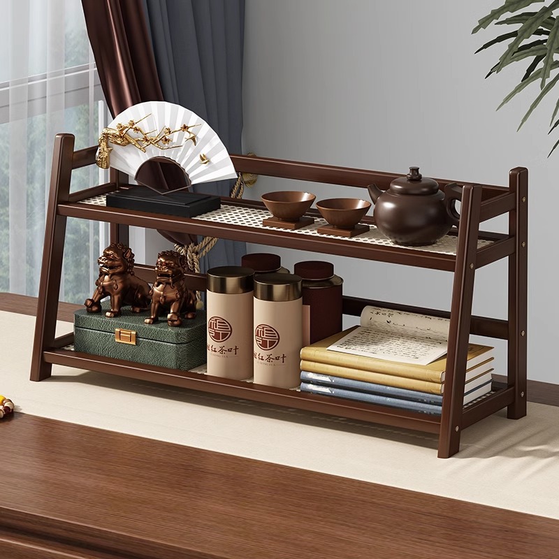 Cross-border Kitchen Cooking Rack Desktop Antique Rack Decorations Ornaments Storage Rack Tea Set Tea Cup Rack Tea Room Rack