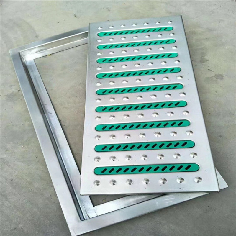 Factory-Supplied 600 Round Ductile Iron Manhole Cover, Three-Piece Cast Iron Cover Plate, Stainless Steel Cover Plate Suitable for Residential Areas, Parks and Roads