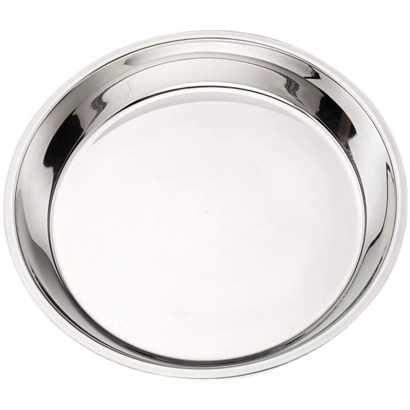Round Stainless Steel Waste Oil Drum Tray Anti-Leakage Chassis Base Hazardous Waste Room Inspection Flat Bottom Large Pallet