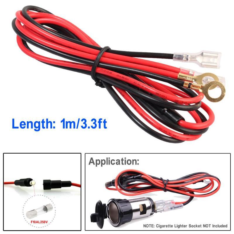 Fuse line with cigarette lighter bus line with car charger bus line with fish clip line with cigarette lighter bus