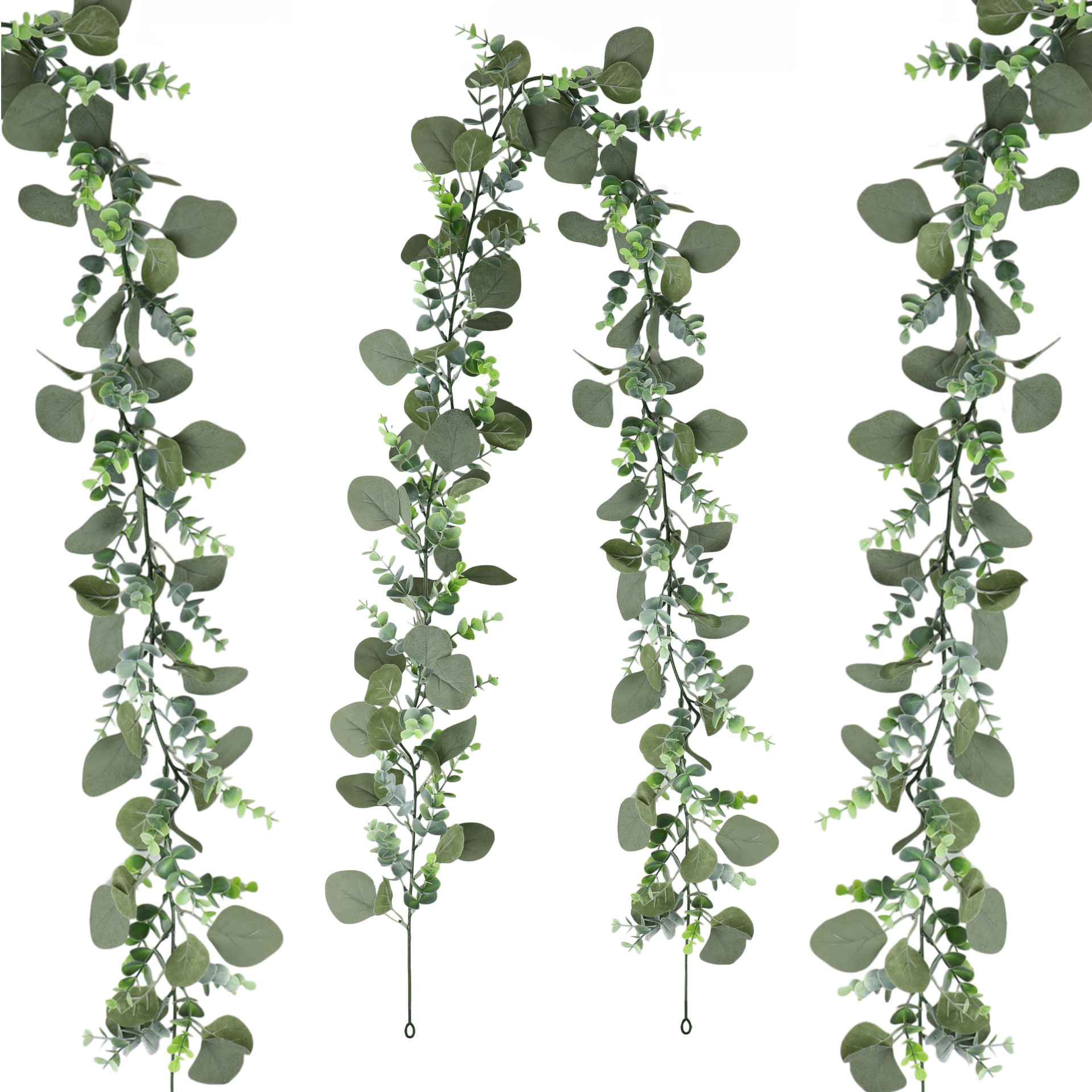 Eucalyptus leaves green vine artificial flower vine simulation plant wedding festival fake flower decoration ornaments wholesale